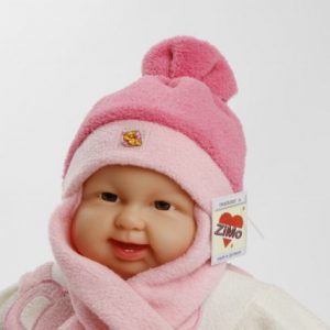 Schalmütze "Jamina" rosa Gr. 54/56