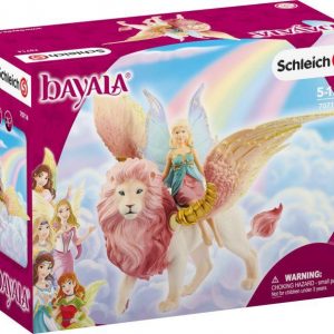 Elfe auf geflügeltem Löwe