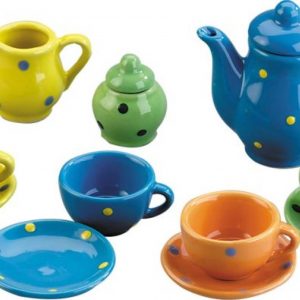 Porzellan Geschirr 13-teilig bunt bemalt