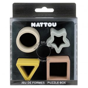 Nattou Steckspiel 1 Steckplatte, 4 Klötzchen