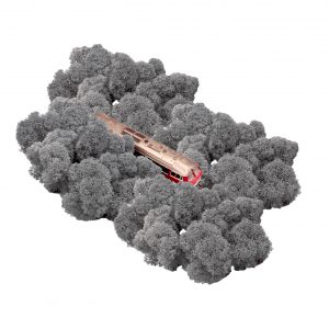 Muwse Islandmoos Titangrau 100 g Maßstab Spur H0 Modellbau